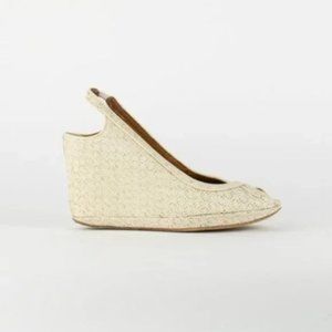 Dries Van Noten Peep Toe Wedges